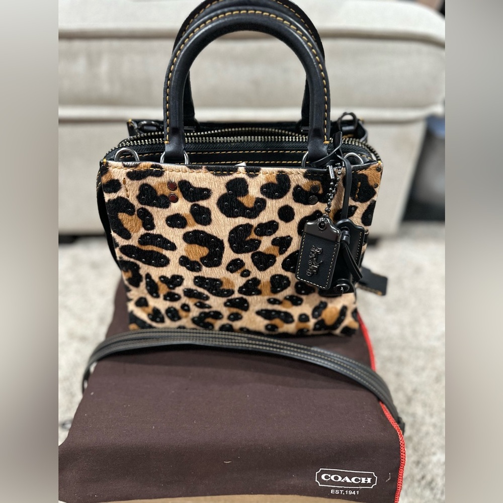 Coach Rogue 25 Leopard with embellishment- style 32872